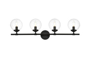 Elegant Lighting - LD7302W33BLK - Four Light Bath Sconce - Ingrid - Black