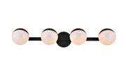 Elegant Lighting - LD7305W29BLK - Four Light Bath Sconce - Majesty - Black