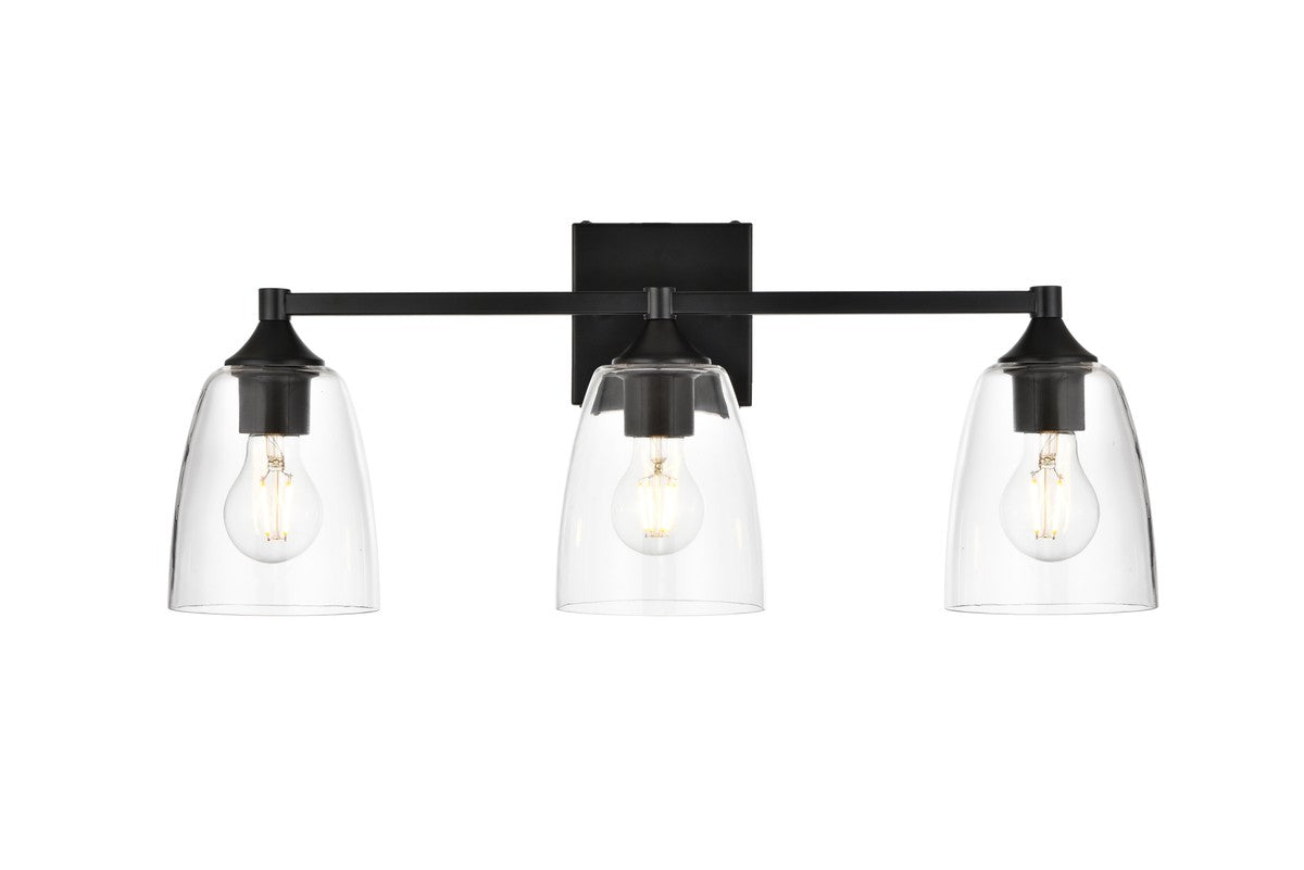 Elegant Lighting - LD7307W24BLK - Three Light Bath Sconce - Gianni - Black