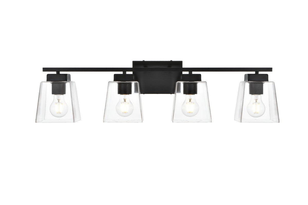 Elegant Lighting - LD7312W32BLK - Four Light Bath Sconce - Merrick - Black