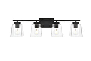 Elegant Lighting - LD7312W32BLK - Four Light Bath Sconce - Merrick - Black