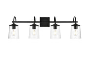 Elegant Lighting - LD7313W33BLK - Four Light Bath Sconce - Avani - Black