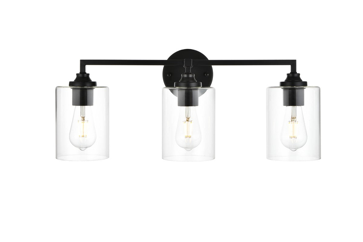 Elegant Lighting - LD7315W23BLK - Three Light Bath Sconce - Mayson - Black