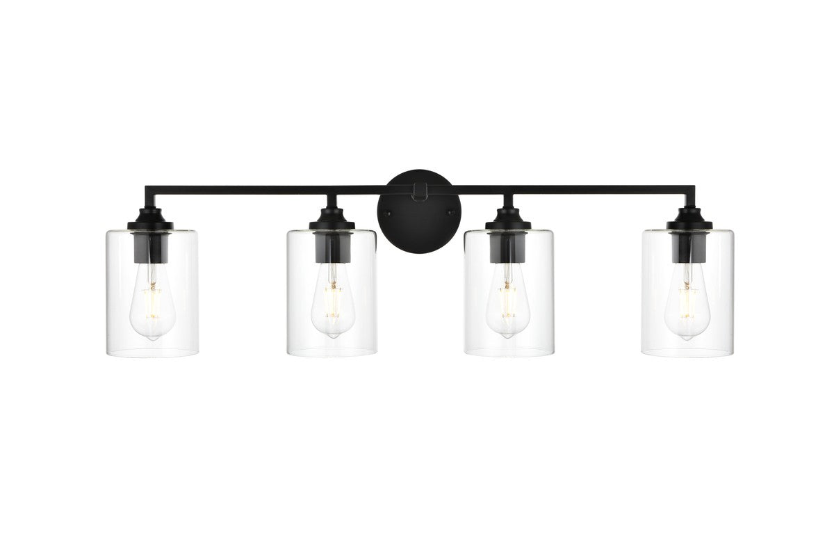 Elegant Lighting - LD7315W33BLK - Four Light Bath Sconce - Mayson - Black