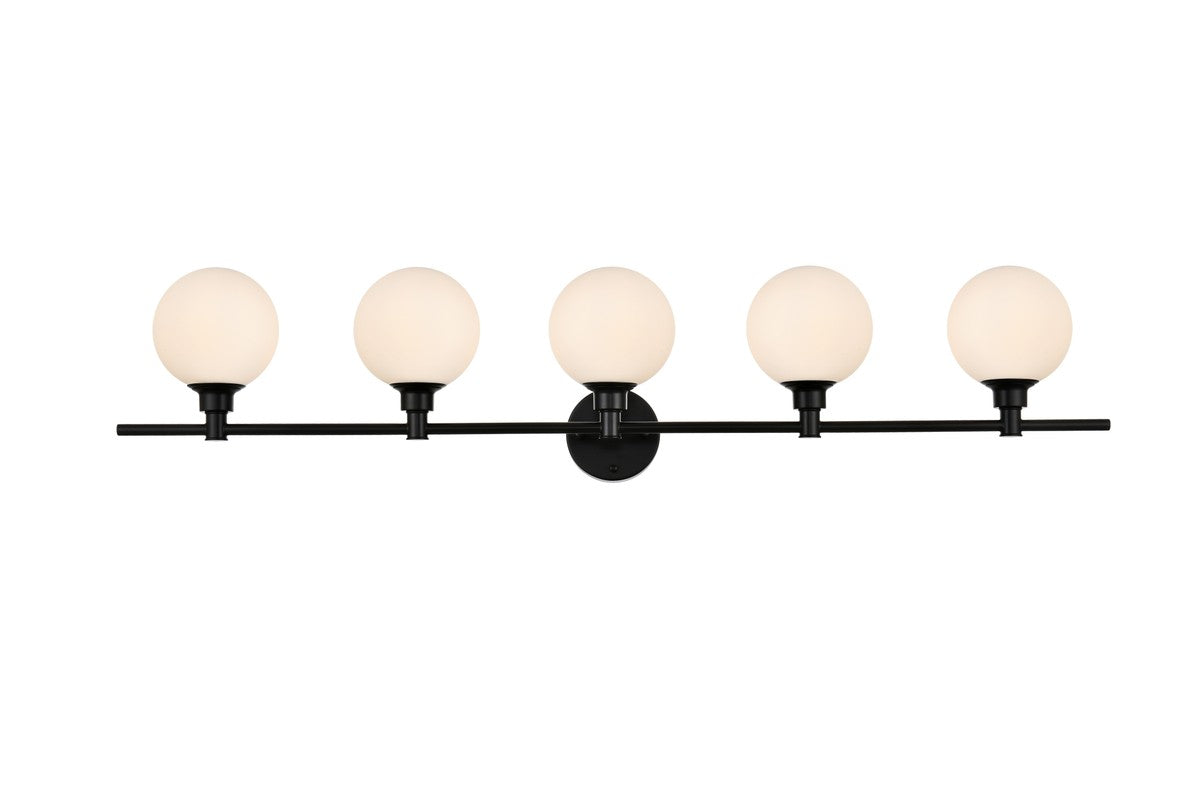 Elegant Lighting - LD7317W47BLK - Five Light Bath Sconce - Cordelia - Black