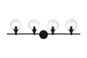 Elegant Lighting - LD7318W38BLK - Four Light Bath Sconce - Jaelynn - Black