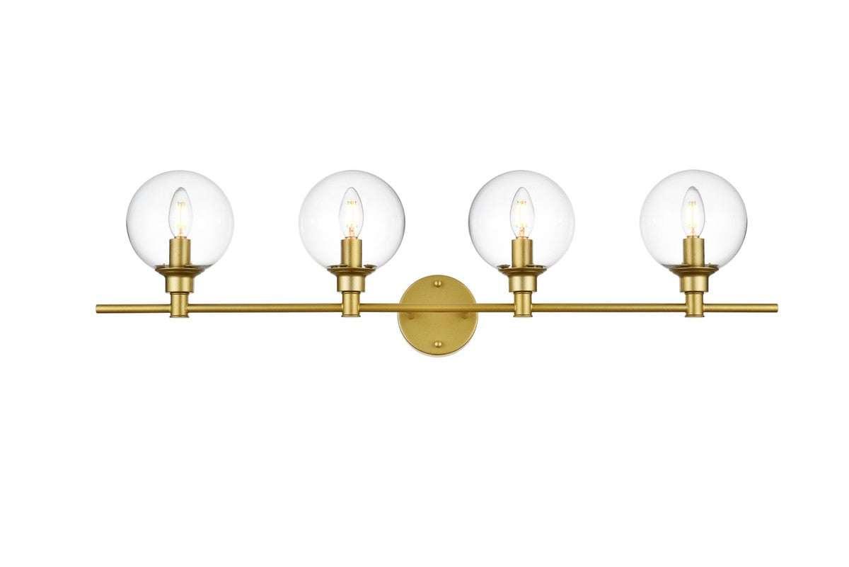 Elegant Lighting - LD7318W38BRA - Four Light Bath Sconce - Jaelynn - Brass