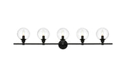 Elegant Lighting - LD7318W47BLK - Five Light Bath Sconce - Jaelynn - Black