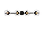 Elegant Lighting - LD7320W37BLK - Four Light Bath Sconce - Rogelio - Black