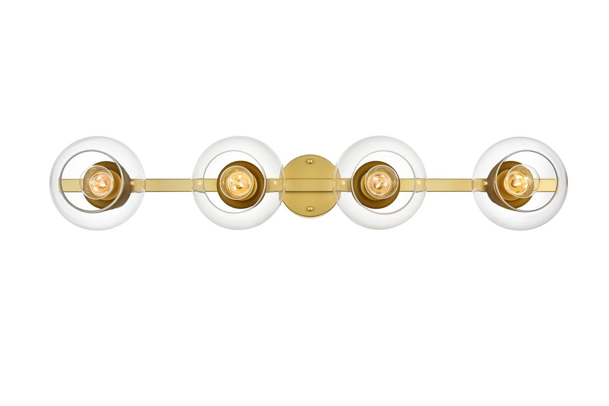 Elegant Lighting - LD7320W37BRA - Four Light Bath Sconce - Rogelio - Brass