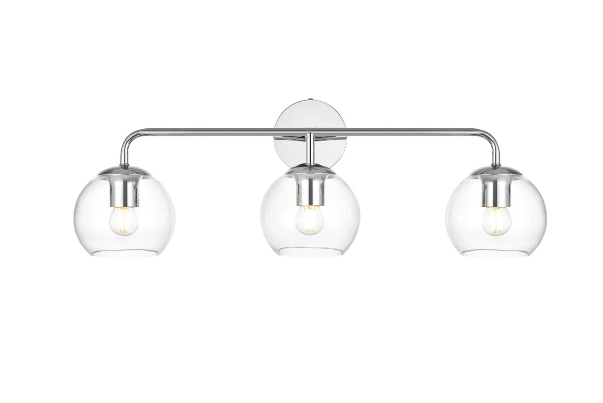 Elegant Lighting - LD7321W28CH - Three Light Bath Sconce - Genesis - Chrome