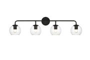 Elegant Lighting - LD7321W37BLK - Four Light Bath Sconce - Genesis - Black