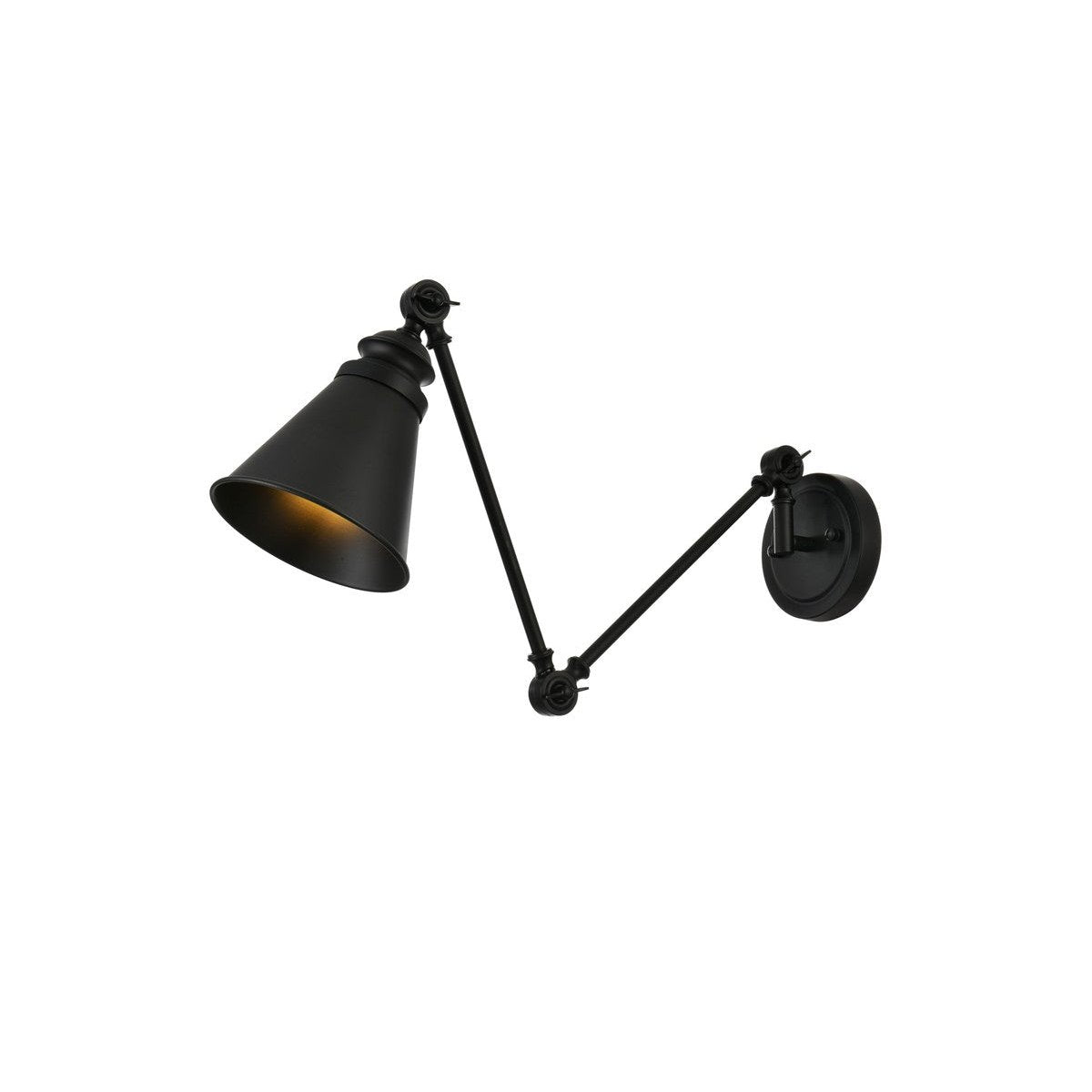 Elegant Lighting - LD7323W6BLK - One Light Swing Arm Wall Sconce - Ledger - Black