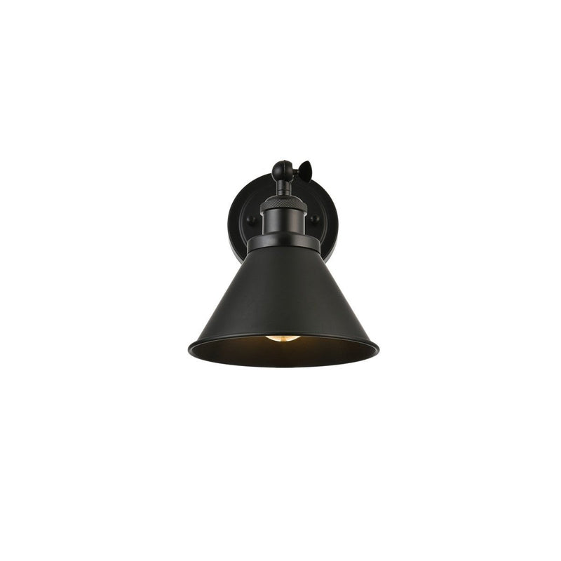 Elegant Lighting - LD7324W7BLK - One Light Bath Sconce - Bentley - Black