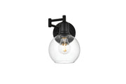 Elegant Lighting - LD7327W6BLK - One Light Swing Arm Wall Sconce - Davian - Black