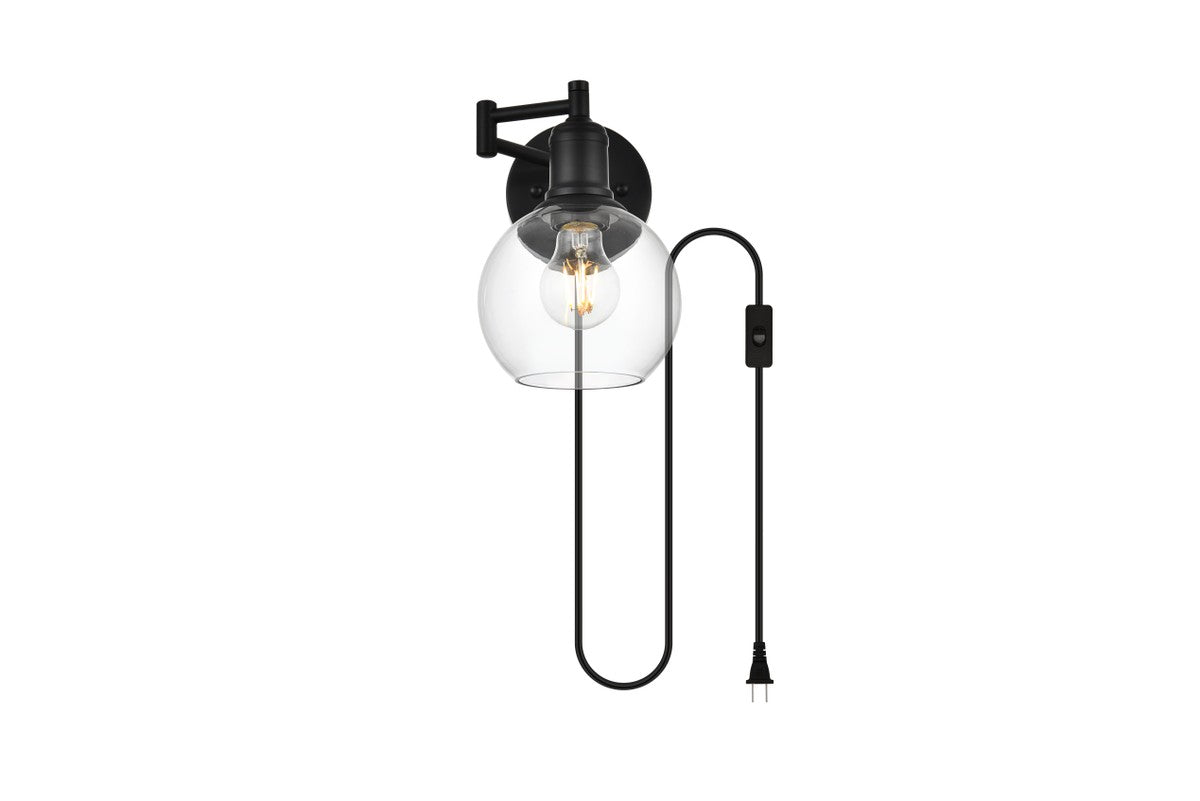 Elegant Lighting - LD7332W6BLK - One Light Wall Sconce - Caspian - Black
