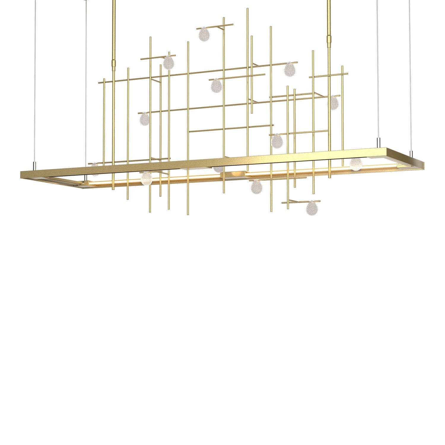 Hubbardton Forge - 139752-LED-LONG-86-YG0500 - LED Pendant - Four Seasons - Modern Brass
