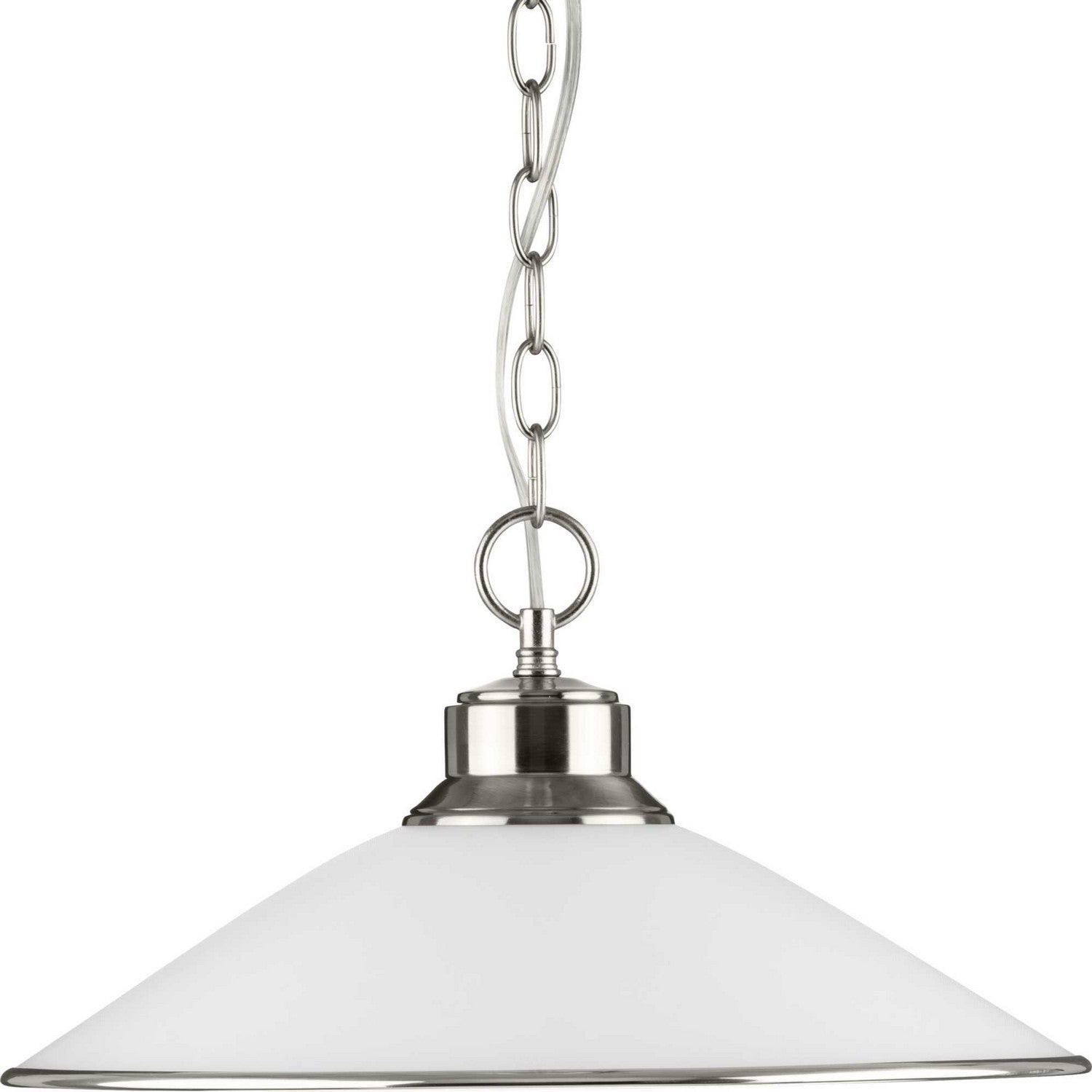 Progress Lighting - P5013-09 - One Light Pendant - Glass Pendants - Brushed Nickel