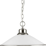 Progress Lighting - P5013-09 - One Light Pendant - Glass Pendants - Brushed Nickel