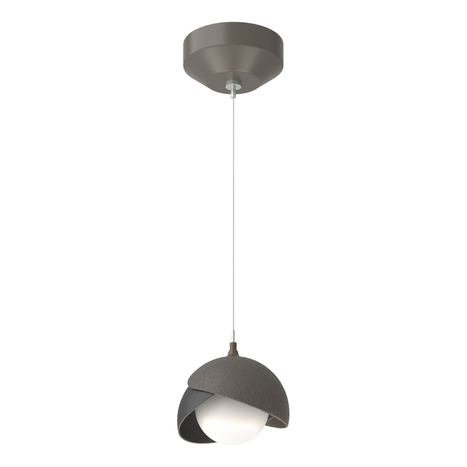 Hubbardton Forge - 161183-SKT-STND-07-10-GG0711 - One Light Mini Pendant - Brooklyn - Dark Smoke
