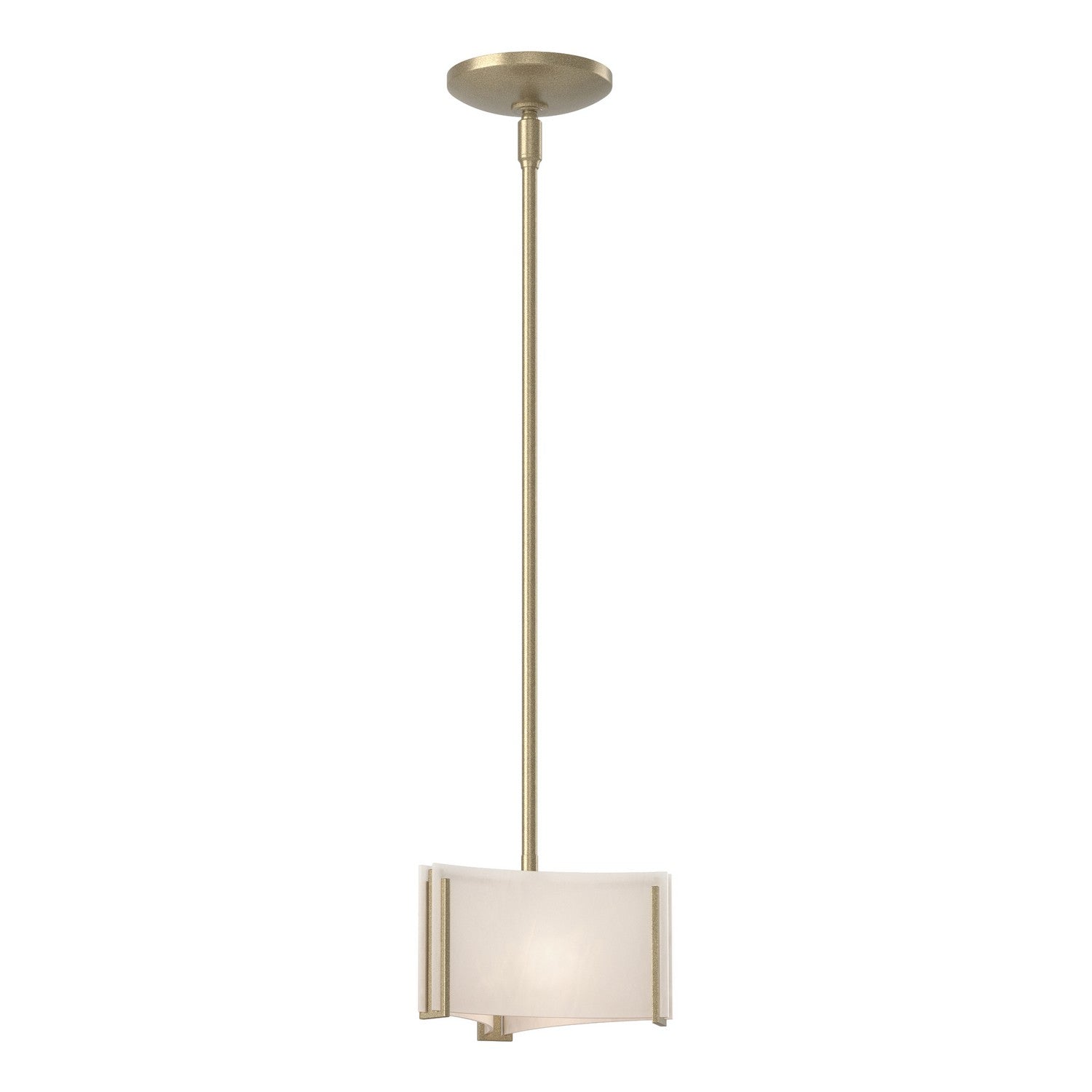 Hubbardton Forge - 188100-SKT-MULT-84-BB0156 - One Light Mini Pendant - Exos Glass - Soft Gold