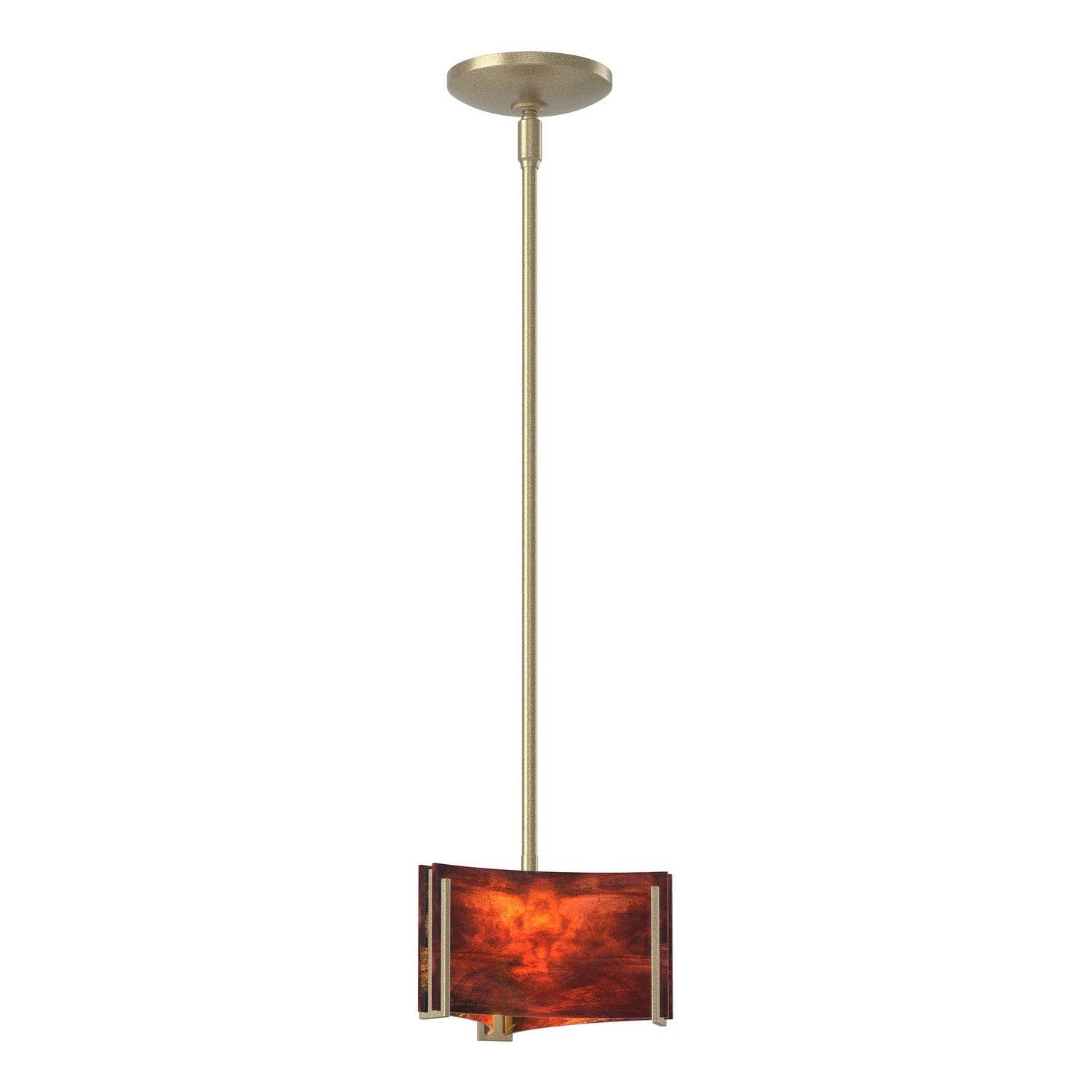 Hubbardton Forge - 188100-SKT-MULT-84-ZB0156 - One Light Mini Pendant - Exos Glass - Soft Gold