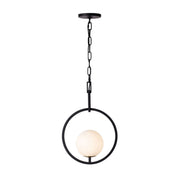 Varaluz - 388P01MBFG - One Light Pendant - Stopwatch - Matte Black/French Gold