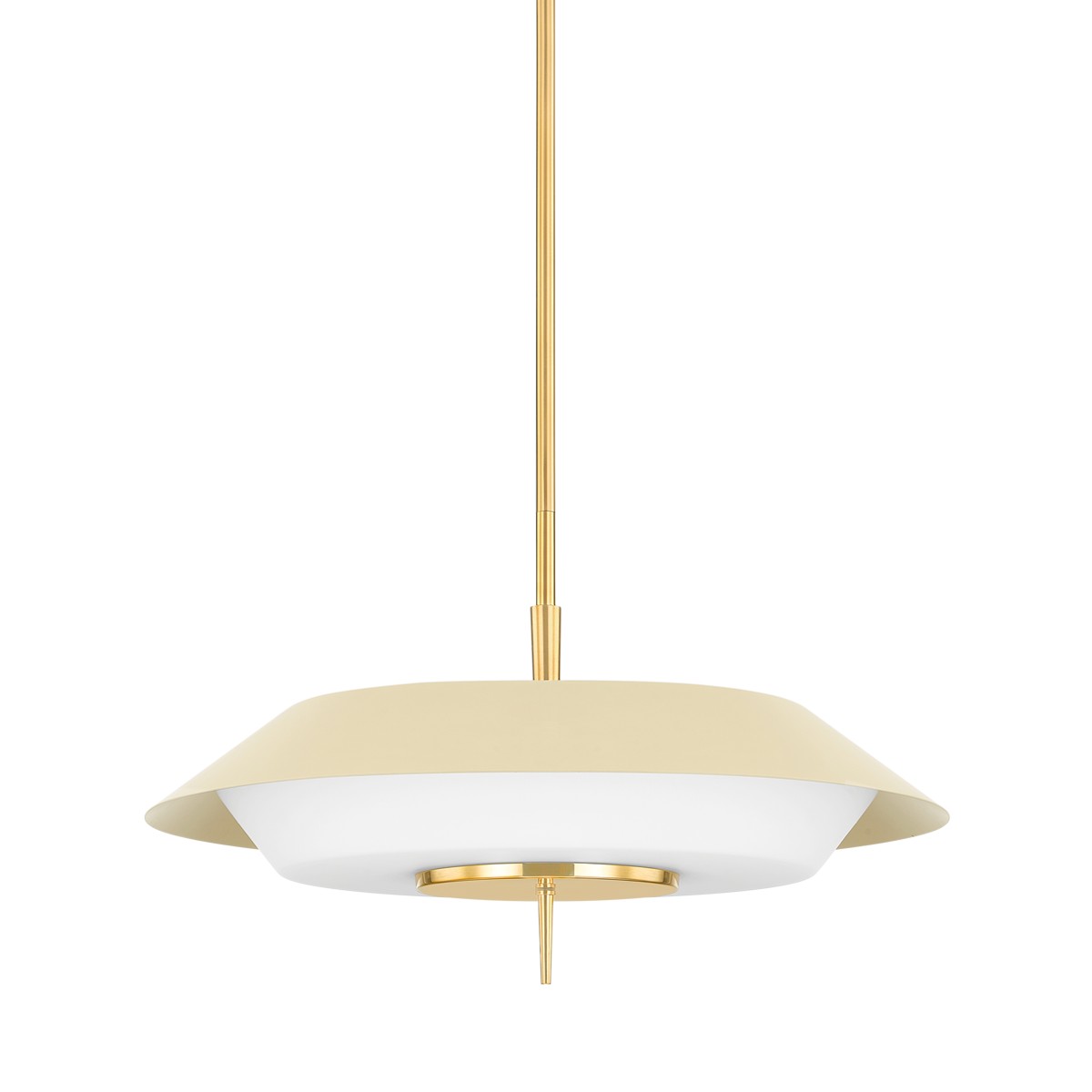 Hudson Valley - 4304-AGB/SSD - Four Light Pendant - Westport - Aged Brass/ Soft Sand