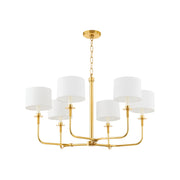 Hudson Valley - 9136-AGB - Six Light Chandelier - Paramus - Aged Brass