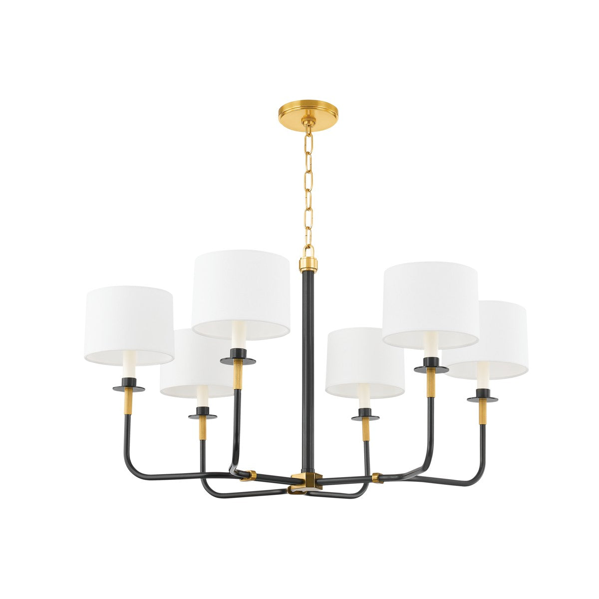 Hudson Valley - 9136-AOB - Six Light Chandelier - Paramus - Aged Old Bronze