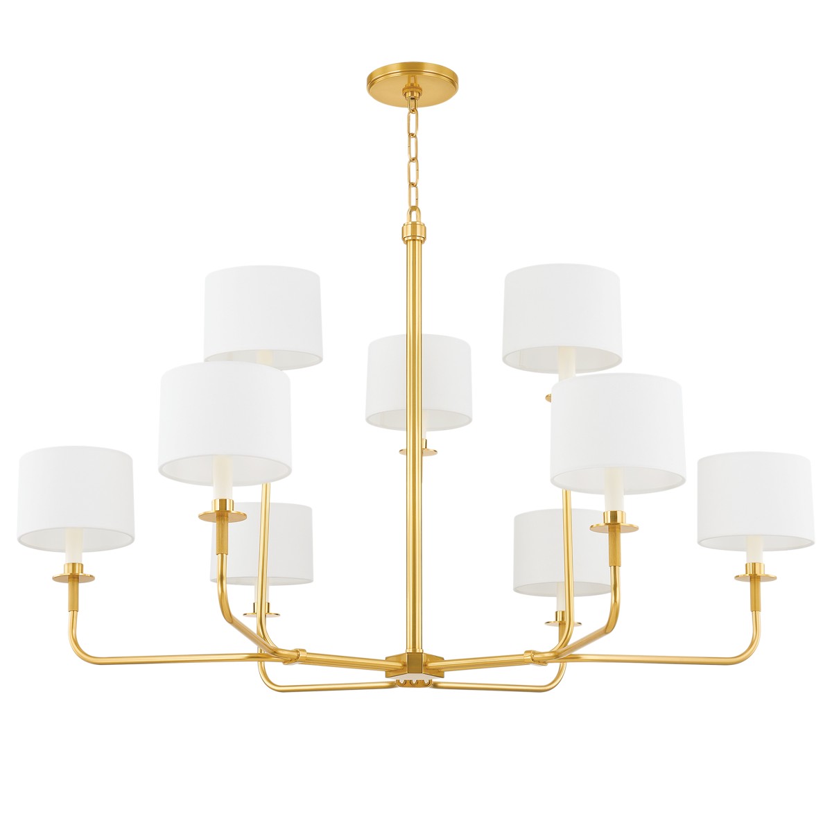 Hudson Valley - 9148-AGB - Eight Light Chandelier - Paramus - Aged Brass