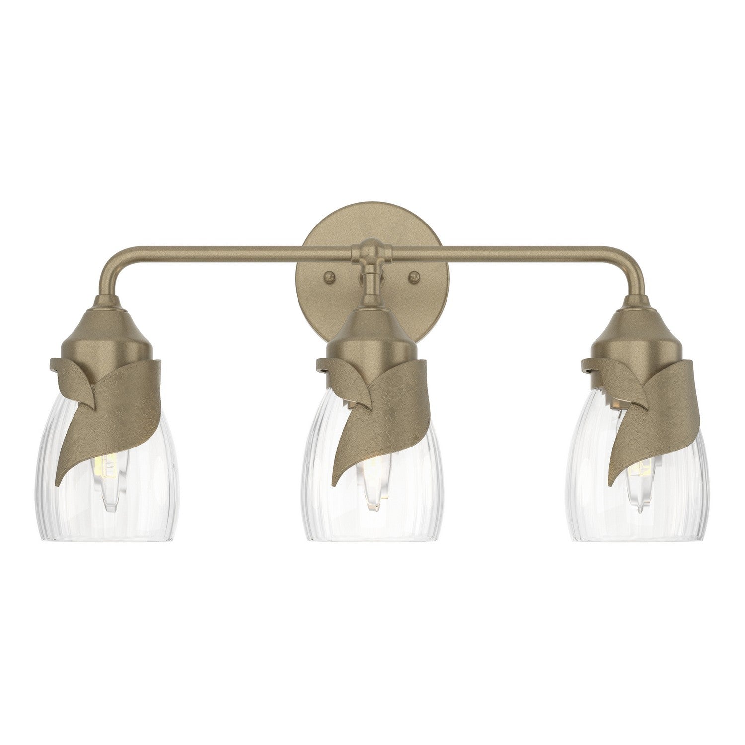 Hubbardton Forge - 201352-SKT-84-LL0330 - Three Light Bath Sconce - Lapas - Soft Gold