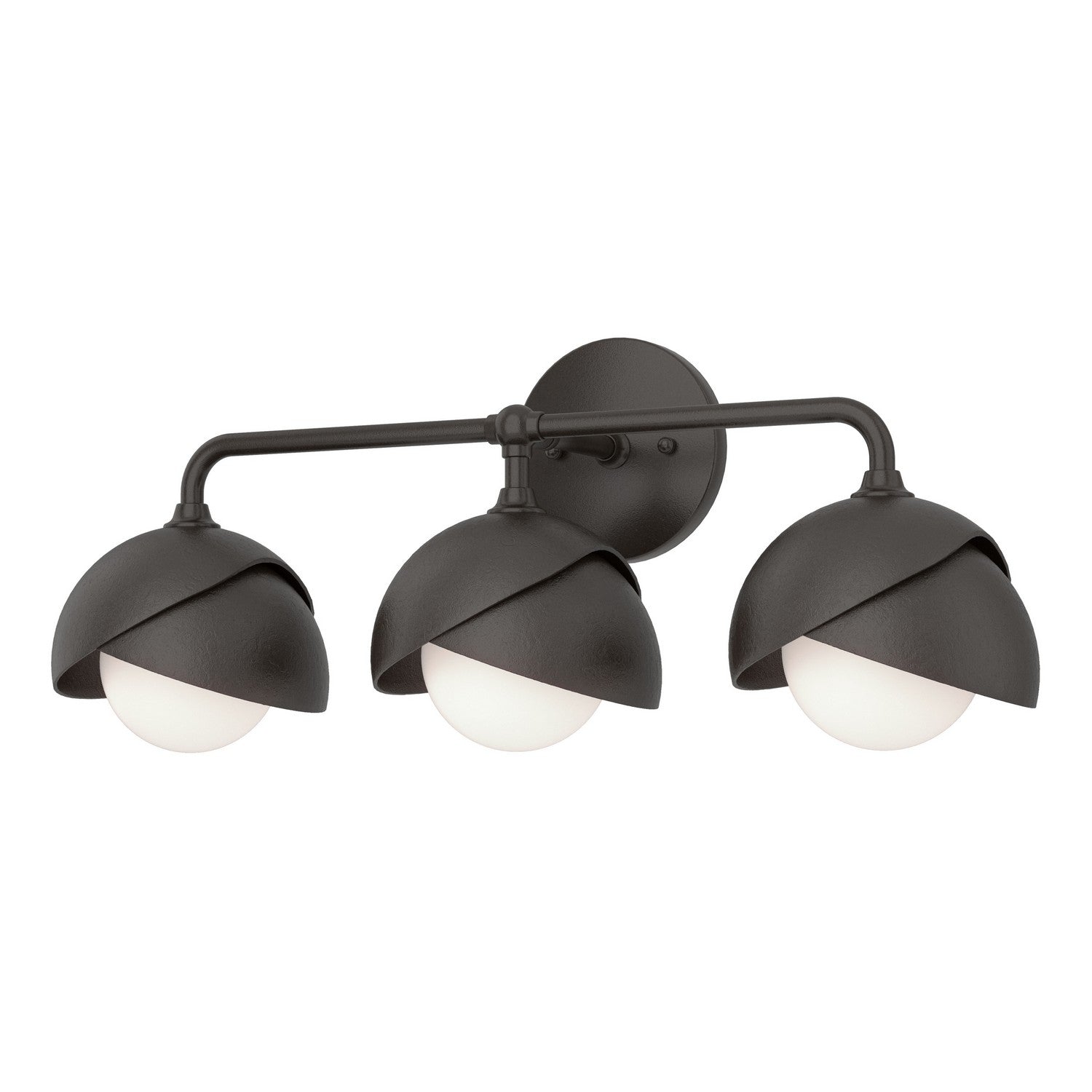 Hubbardton Forge - 201375-SKT-14-14-GG0711 - Three Light Bath Sconce - Brooklyn - Oil Rubbed Bronze
