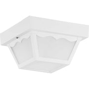 Progress Lighting - P5744-30 - One Light Outdoor Flush Mount - Ceiling Mount - Polycarbonate - White