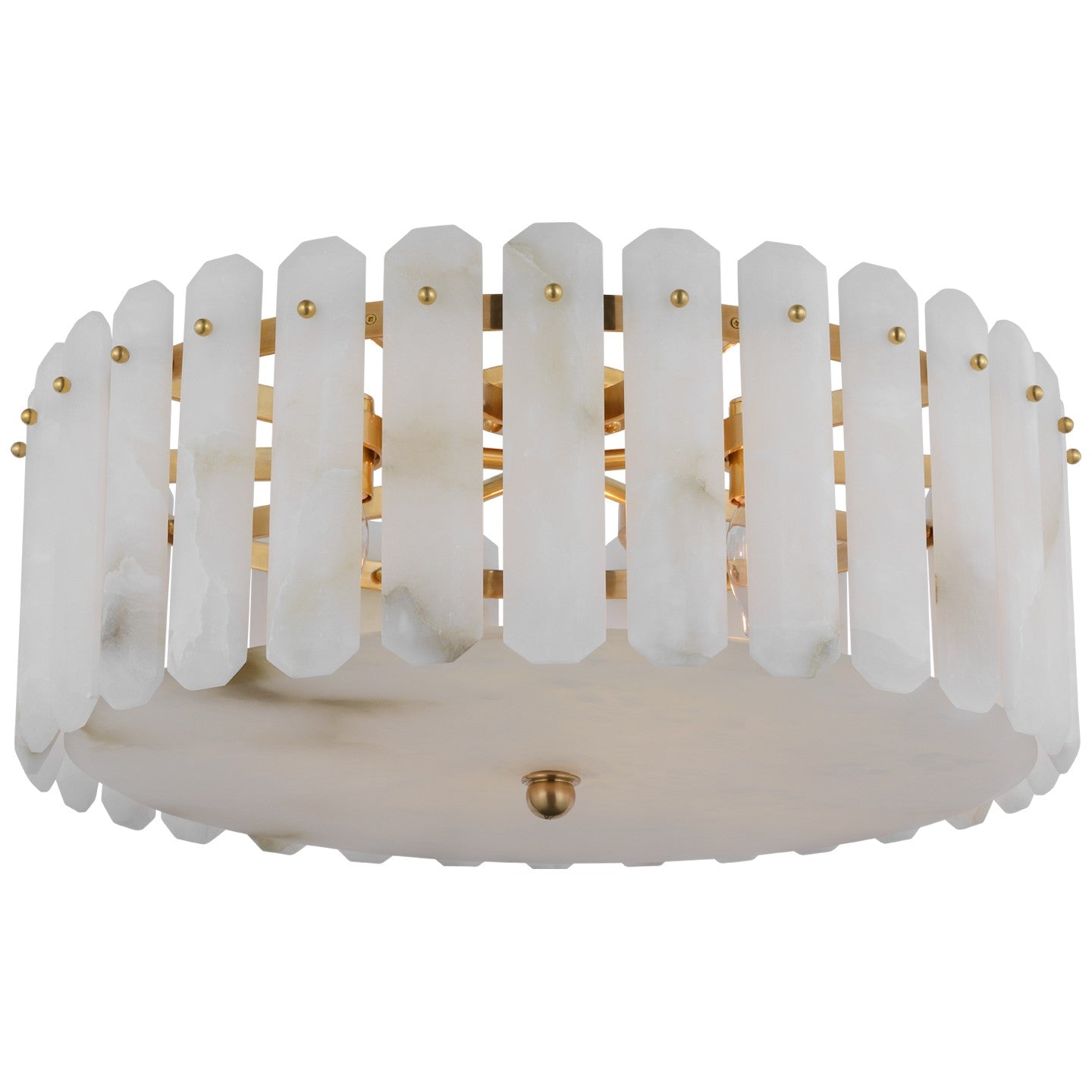 Visual Comfort Signature - ARN 4126HAB-ALB - Five Light Flush Mount - Bonnington - Hand-Rubbed Antique Brass