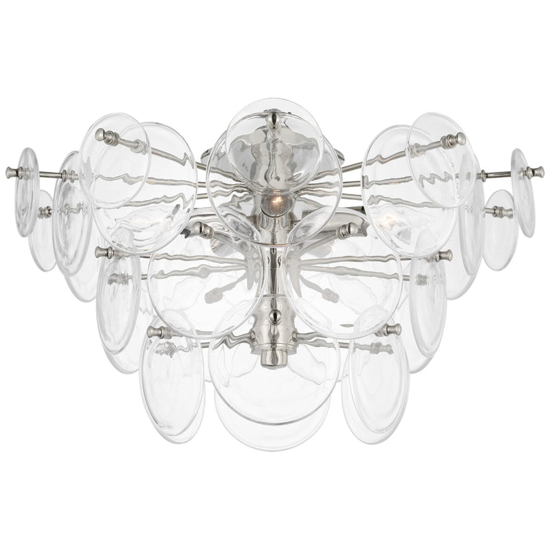 Visual Comfort Signature - ARN 4451PN-CSG - LED Flush Mount - Loire - Polished Nickel