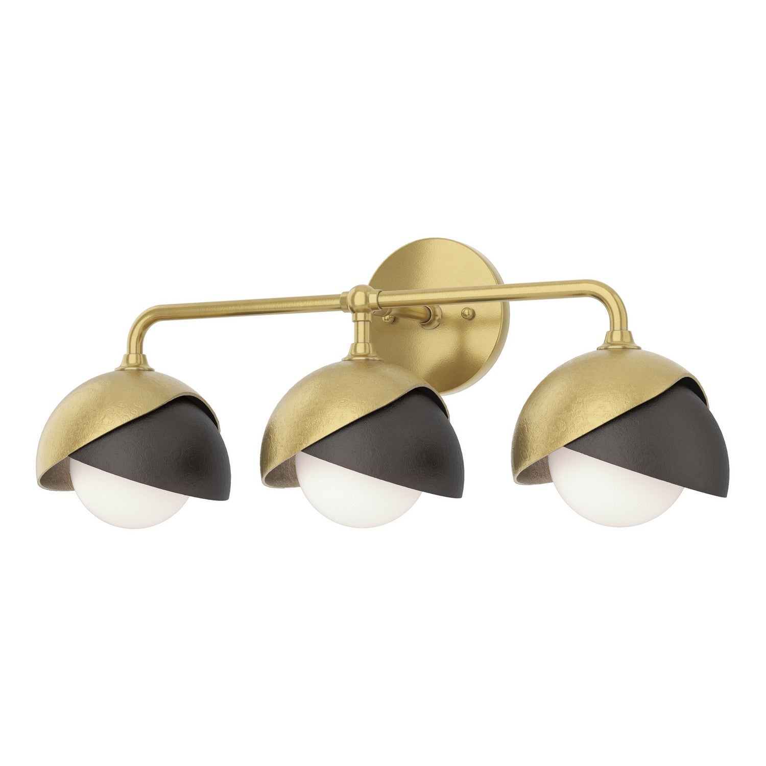 Hubbardton Forge - 201375-SKT-86-14-GG0711 - Three Light Bath Sconce - Brooklyn - Modern Brass
