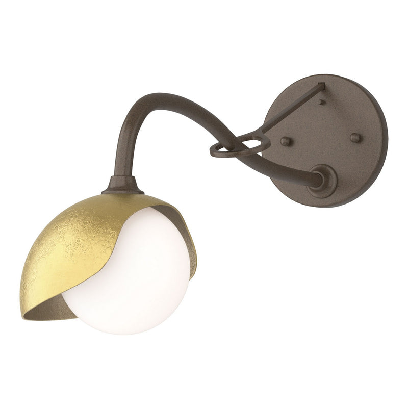 Hubbardton Forge - 201376-SKT-05-86-GG0711 - One Light Wall Sconce - Brooklyn - Bronze