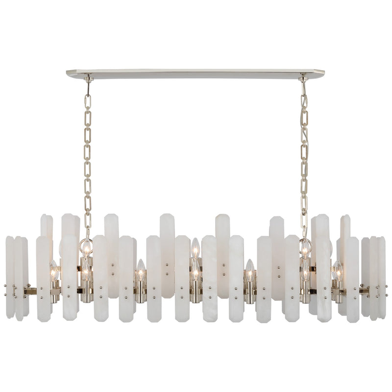 Visual Comfort Signature - ARN 5127PN-ALB - 24 Light Linear Chandelier - Bonnington - Polished Nickel