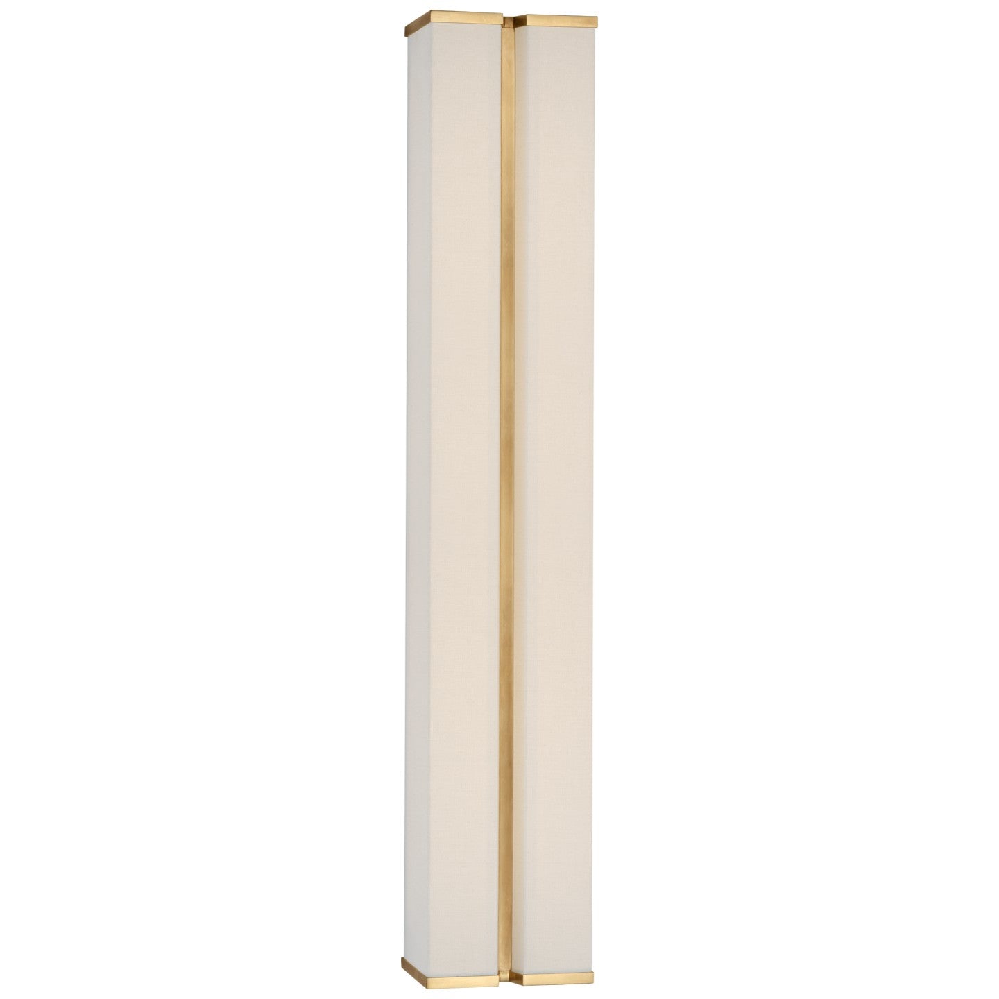 Visual Comfort Signature - PCD 2252HAB/L - LED Wall Sconce - Vernet - Hand-Rubbed Antique Brass and Linen