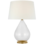 Visual Comfort Signature - PCD 3180CG/HAB-L - LED Table Lamp - Vosges - Clear Glass and Hand-Rubbed Antique Brass