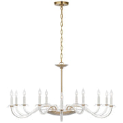 Visual Comfort Signature - PCD 5021CG/HAB - LED Chandelier - Brigitte - Clear Glass and Hand-Rubbed Antique Brass