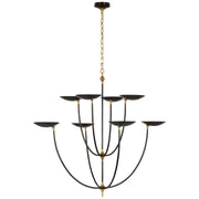 Visual Comfort Signature - TOB 5785BZ/HAB - LED Chandelier - Keira - Bronze and Hand-Rubbed Antique Brass