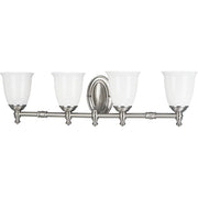 Progress Lighting - P3041-09 - Four Light Bath - Victorian - Brushed Nickel