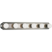 Progress Lighting - P3026-09 - Six Light Bath Vanity - Broadway-Racetrack - Brushed Nickel