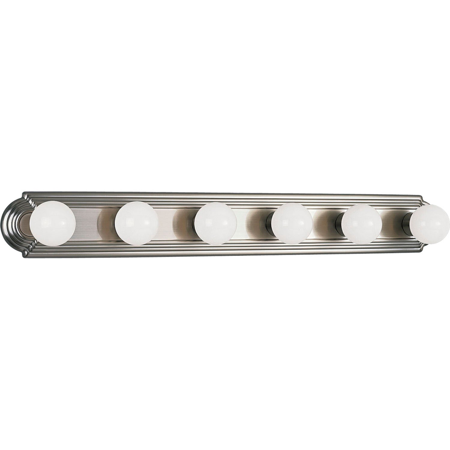 Progress Lighting - P3026-09 - Six Light Bath Vanity - Broadway-Racetrack - Brushed Nickel