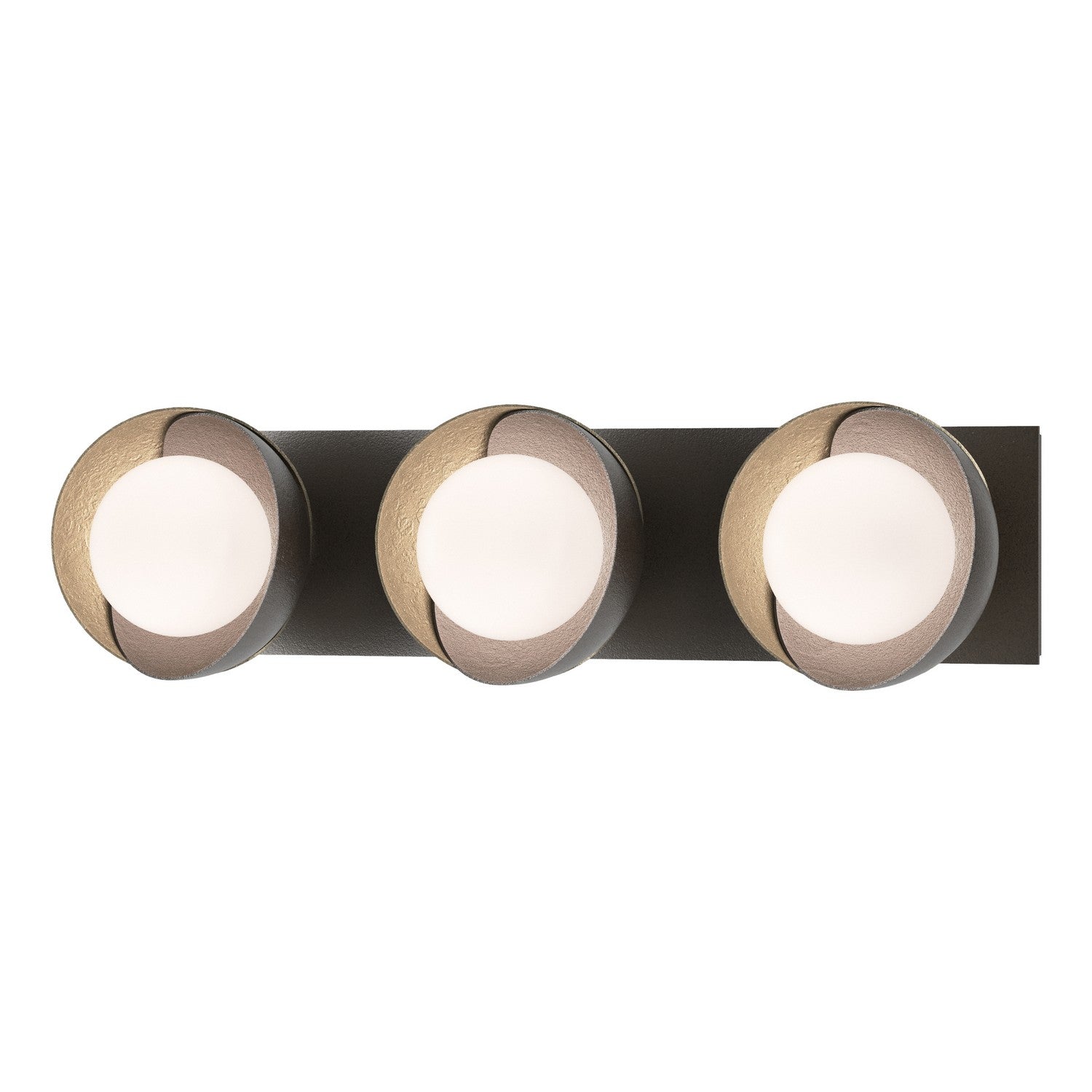 Hubbardton Forge - 201378-SKT-14-84-GG0711 - Three Light Bath Sconce - Brooklyn - Oil Rubbed Bronze