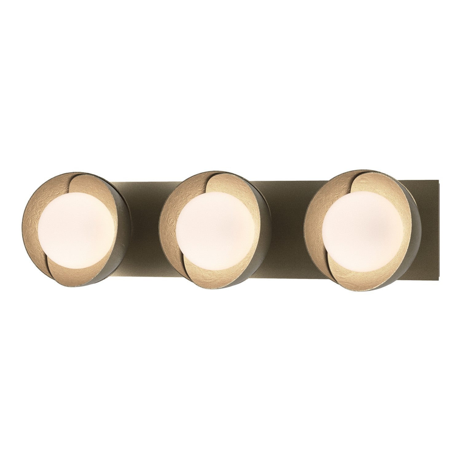 Hubbardton Forge - 201378-SKT-84-84-GG0711 - Three Light Bath Sconce - Brooklyn - Soft Gold