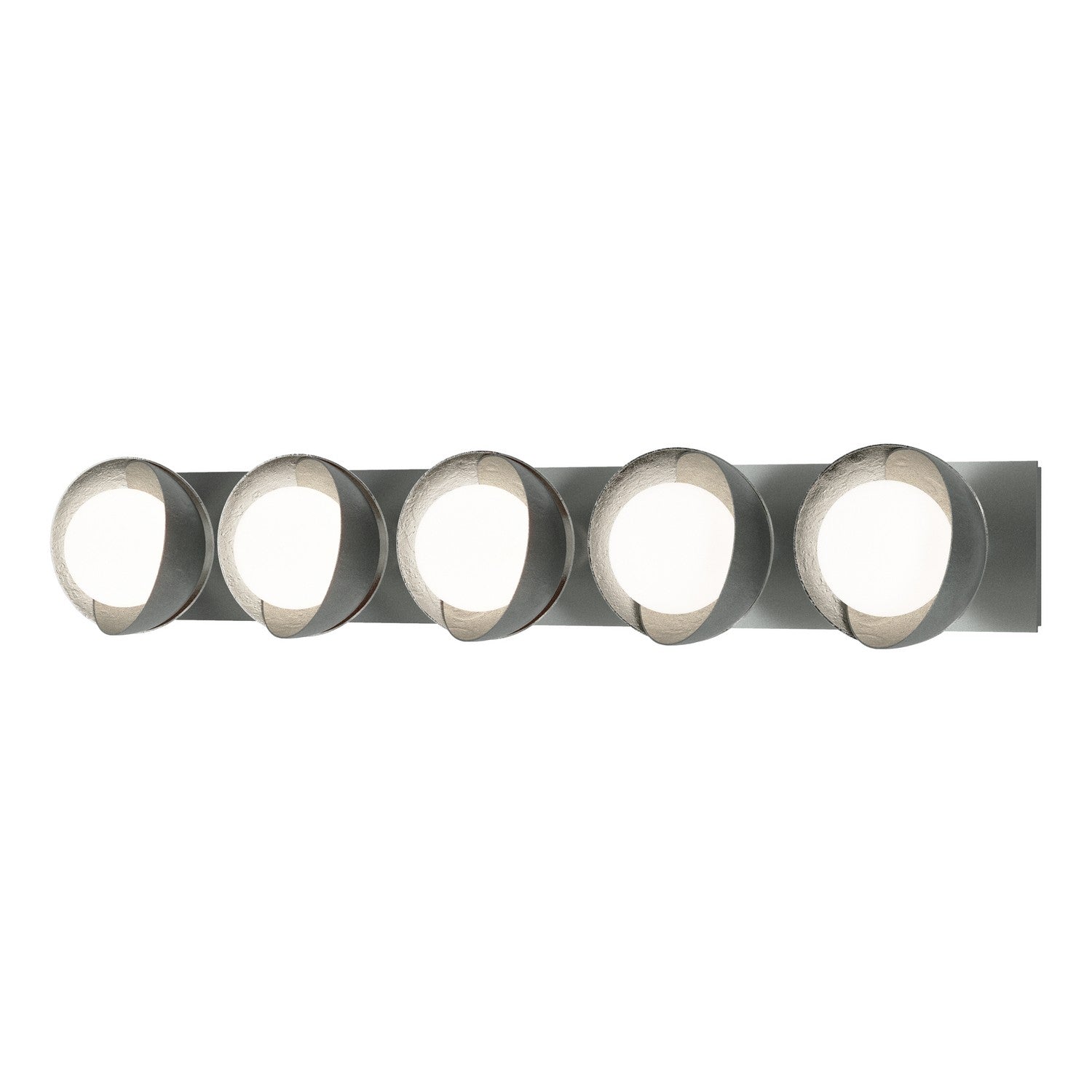 Hubbardton Forge - 201379-SKT-82-85-GG0711 - Five Light Bath Sconce - Brooklyn - Vintage Platinum