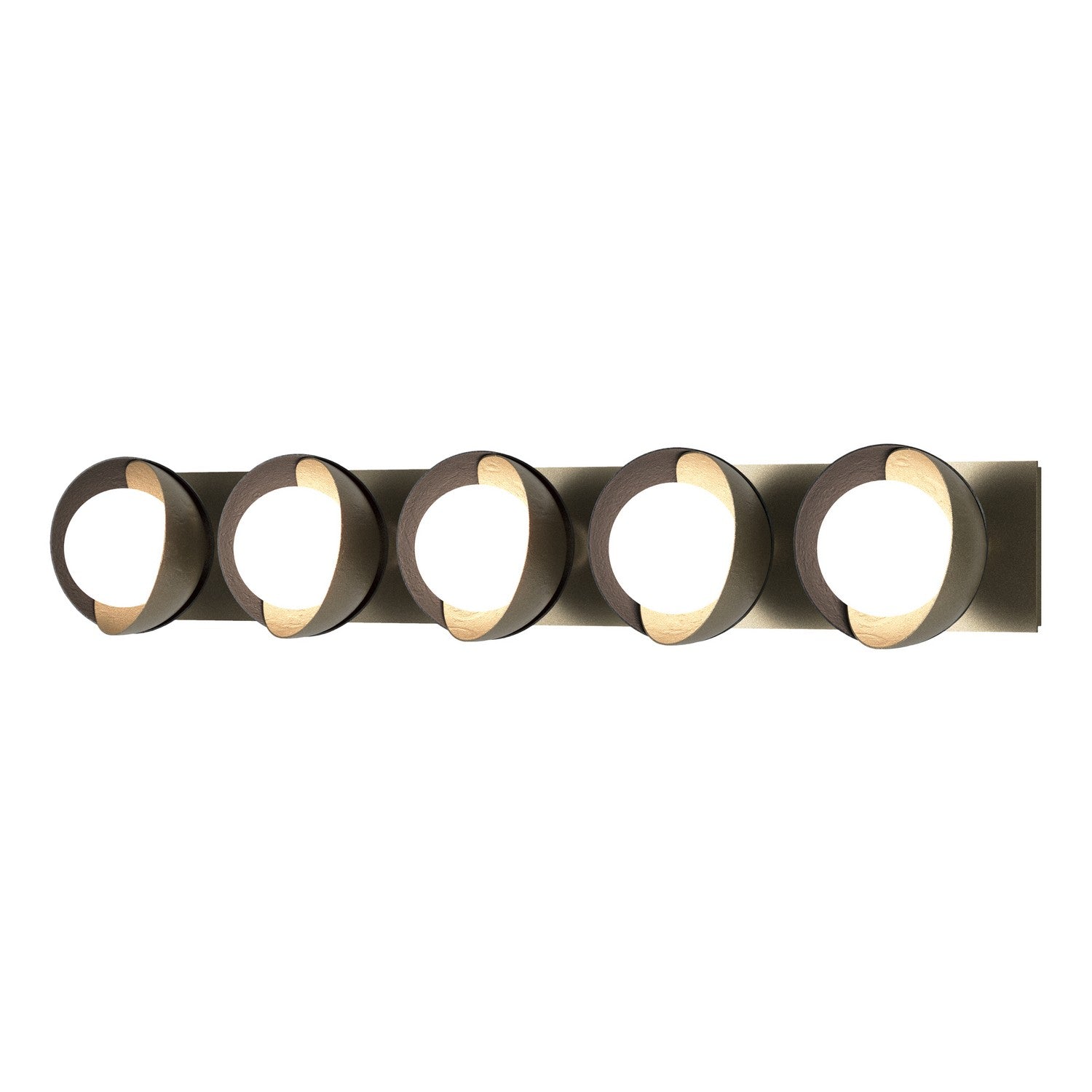 Hubbardton Forge - 201379-SKT-84-10-GG0711 - Five Light Bath Sconce - Brooklyn - Soft Gold